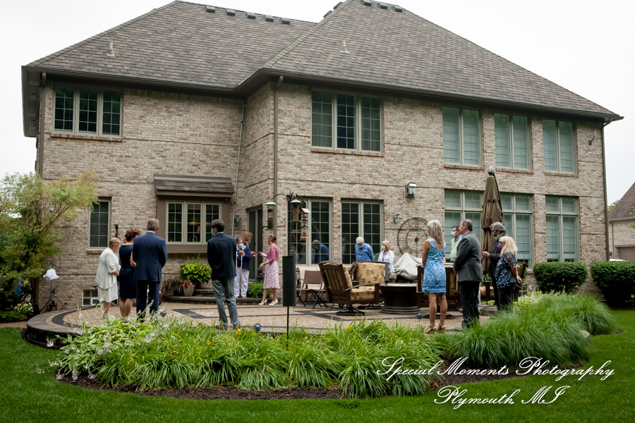 Dawn & Jeff at a backyard Micro wedding in MI wedding photography