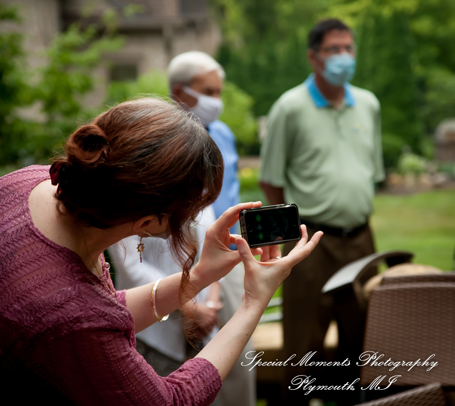 Dawn & Jeff at a backyard Micro wedding in MI wedding photography