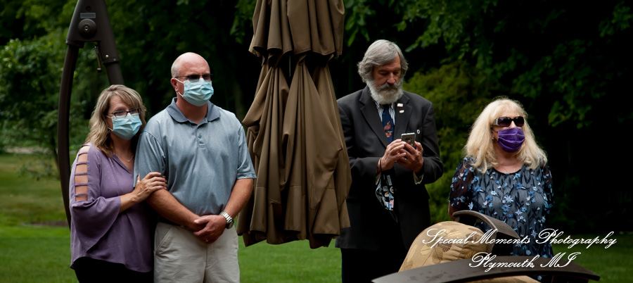 Dawn & Jeff at a backyard Micro wedding in MI wedding photography