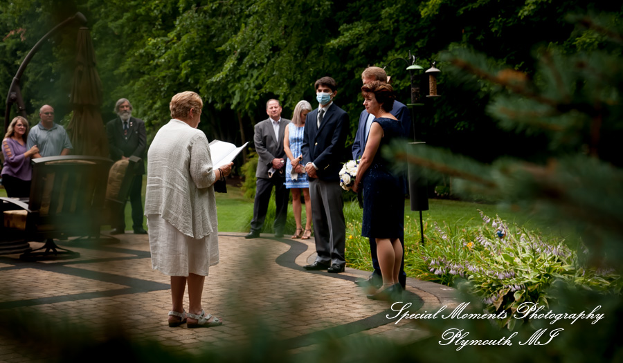 Dawn & Jeff at a backyard Micro wedding in MI wedding photography
