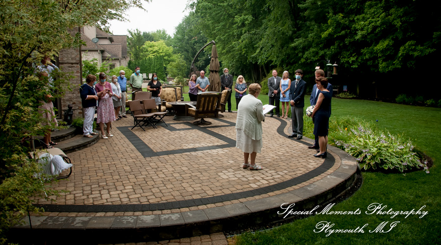 Dawn & Jeff at a backyard Micro wedding in MI wedding photography