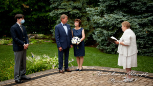 Dawn & Jeff at a backyard Micro wedding in MI wedding photography