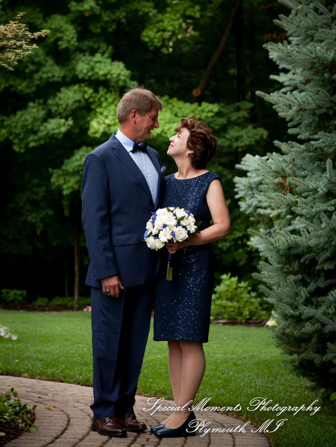 Dawn & Jeff at a backyard Micro wedding in MI wedding photography