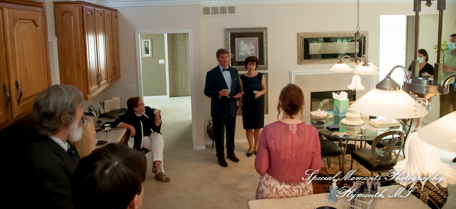 Dawn & Jeff at a backyard Micro wedding in MI wedding photography