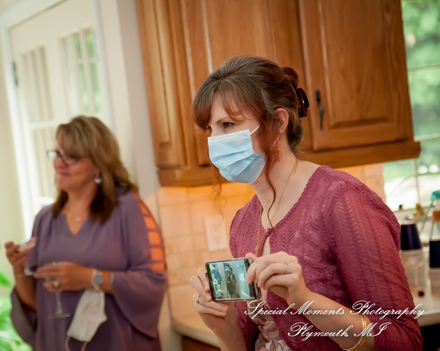 Dawn & Jeff at a backyard Micro wedding in MI wedding photography