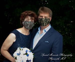 Dawn & Jeff at a backyard Micro wedding in MI wedding photography