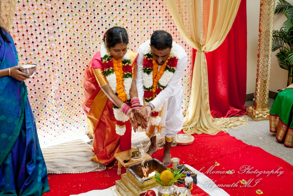 Laavanya & Varun at The Hindu Temple Canton MI wedding photography