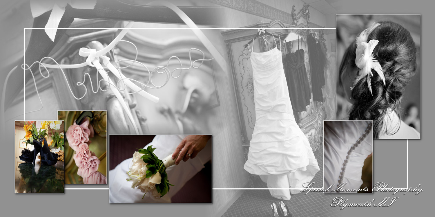 Crystal & Derek at Indianwood Golf Course Lake Orion MI wedding album photography