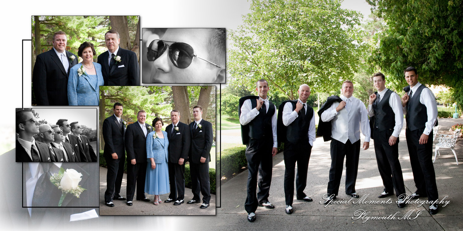Crystal & Derek at Indianwood Golf Course Lake Orion MI wedding album photography