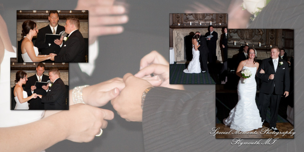 Crystal & Derek at Indianwood Golf Course Lake Orion MI wedding album photography