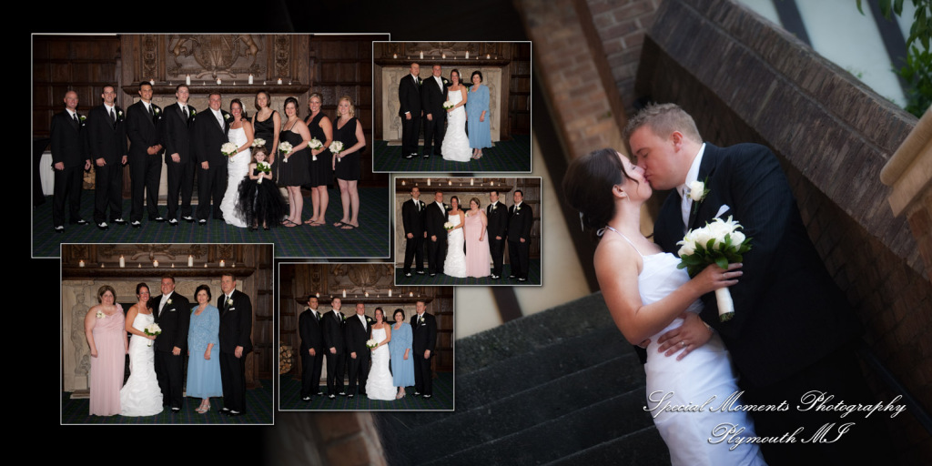 Crystal & Derek at Indianwood Golf Course Lake Orion MI wedding album photography