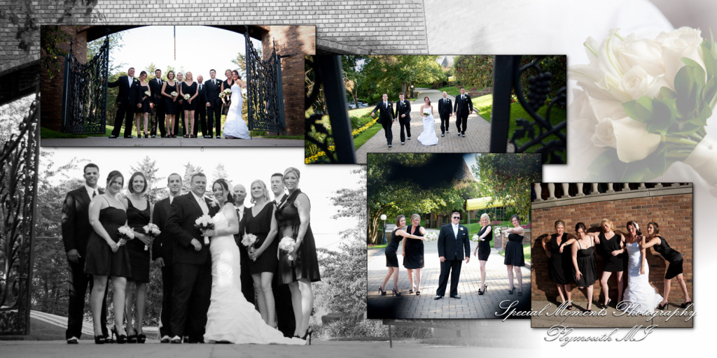 Crystal & Derek at Indianwood Golf Course Lake Orion MI wedding album photography