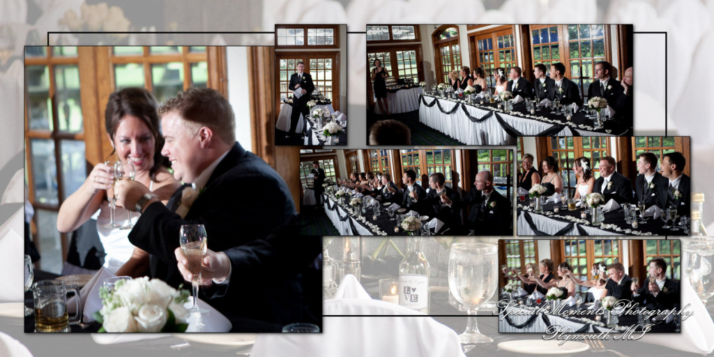 Crystal & Derek at Indianwood Golf Course Lake Orion MI wedding album photography