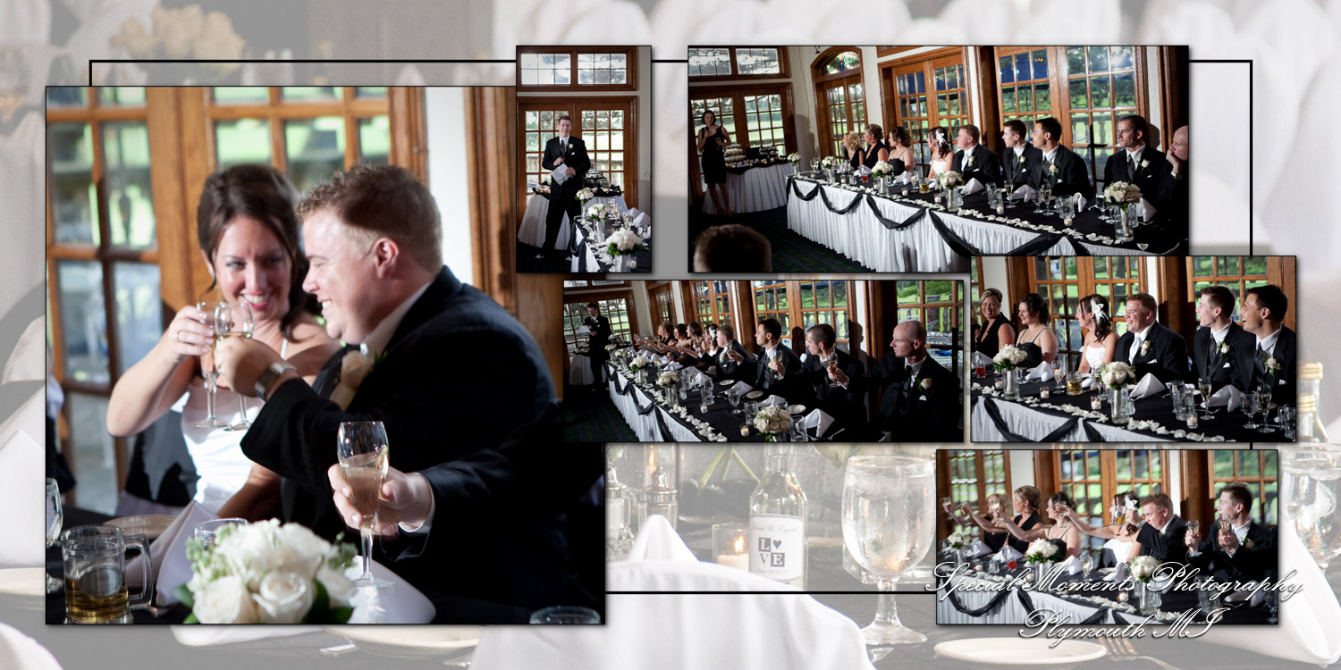 Crystal & Derek at Indianwood Golf Course Lake Orion MI wedding album photography