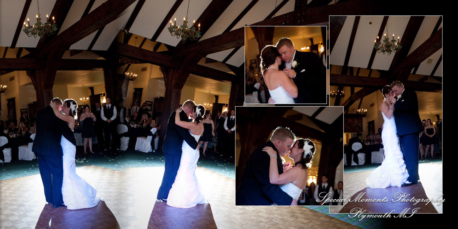 Crystal & Derek at Indianwood Golf Course Lake Orion MI wedding album photography