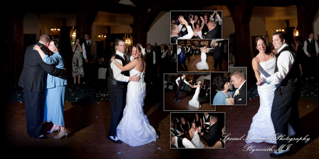 Crystal & Derek at Indianwood Golf Course Lake Orion MI wedding album photography