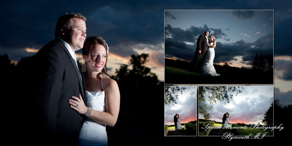 Crystal & Derek at Indianwood Golf Course Lake Orion MI wedding album photography