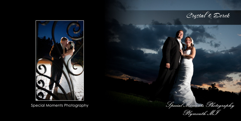 Crystal & Derek at Indianwood Golf Course Lake Orion MI wedding album photography