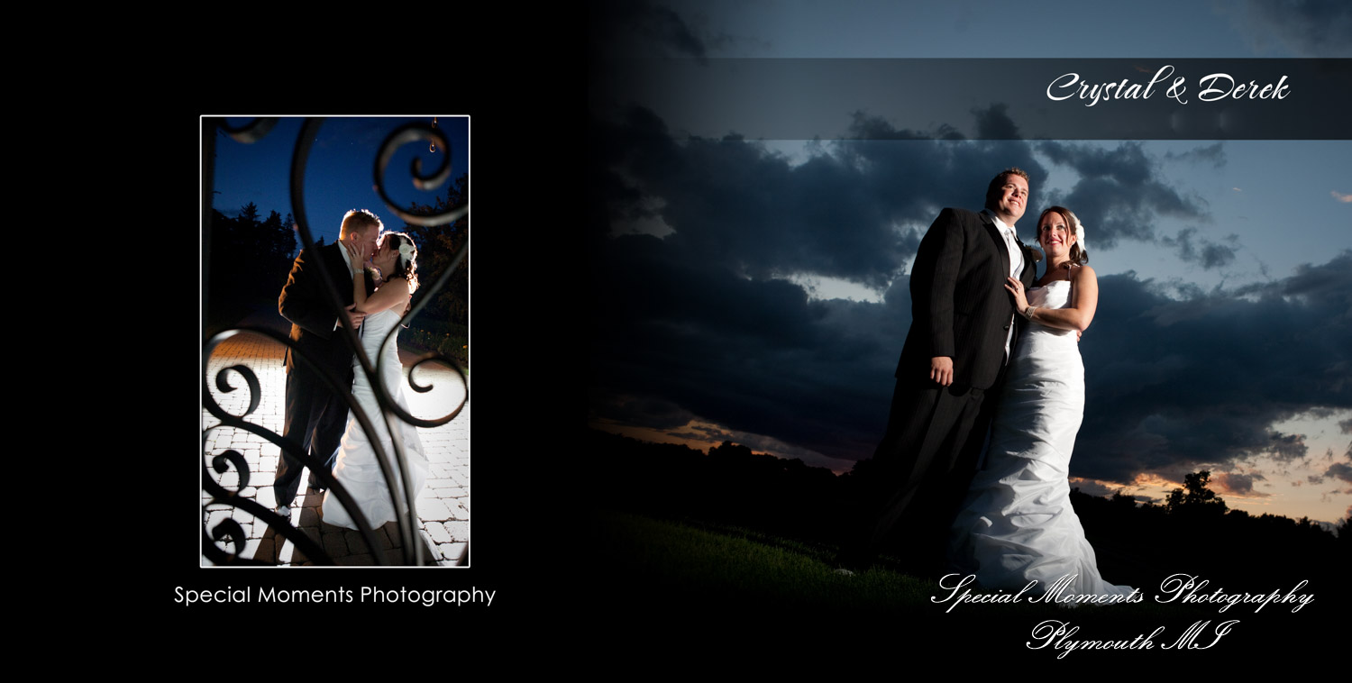 Crystal & Derek at Indianwood Golf Course Lake Orion MI wedding album photography