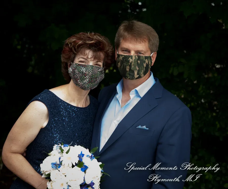 Backyard Home Micro wedding Canton MI wedding photograph