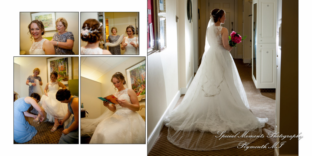 Scott & Emily at Kalamazoo Country Club MI wedding album photography