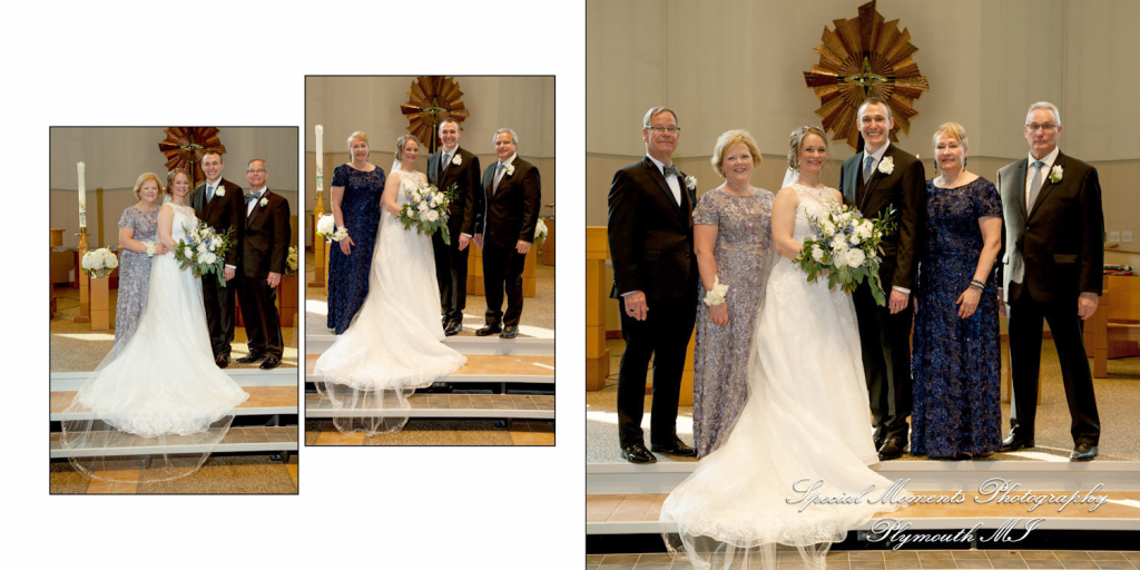 Scott & Emily at Prince of Peace Lutheran Portage MI wedding album photography