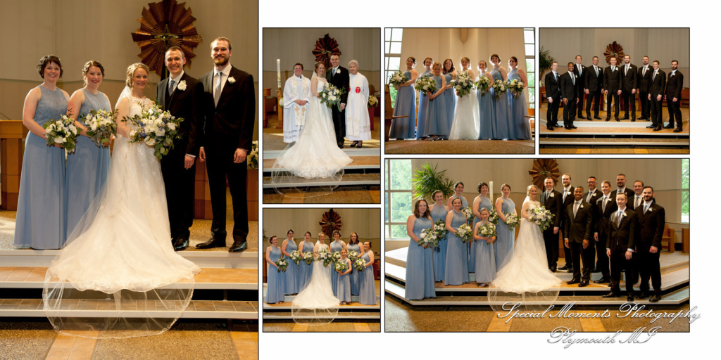 Scott & Emily at Prince of Peace Lutheran Portage MI wedding album photography
