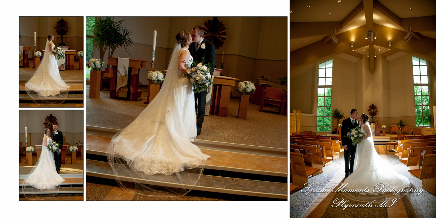 Scott & Emily at Prince of Peace Lutheran Portage MI wedding album photography