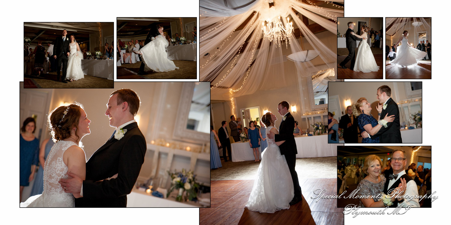 Scott & Emily at Kalamazoo Country Club MI wedding album photography
