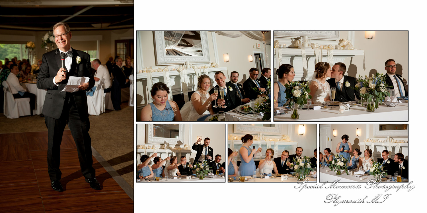 Scott & Emily at Kalamazoo Country Club MI wedding album photography