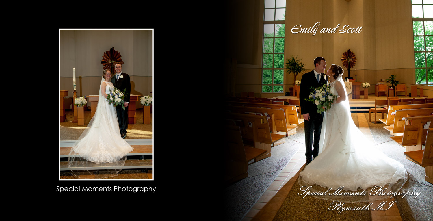 Scott & Emily at Kalamazoo Country Club MI wedding album photography