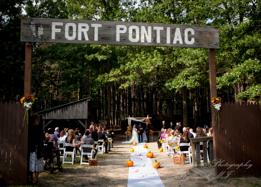 Tiffany & Scott at Camp Agawam Lake Orion MI wedding photography