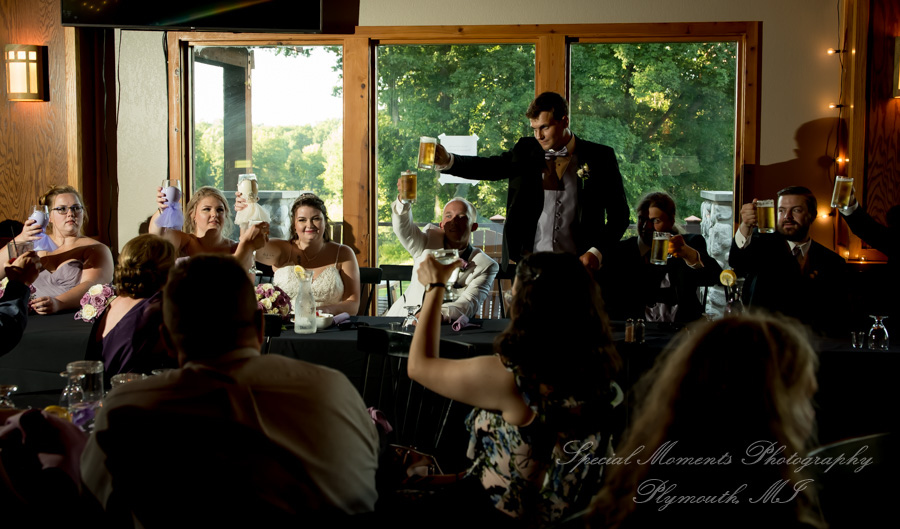 Alyssa & Tyler at Moose Ridge Golf Course South Lyon MI wedding photography