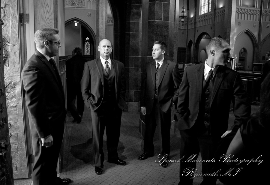 Christopher & Lisa at St. Ambrose Catholic Grosse Pointe Farms MI wedding photography