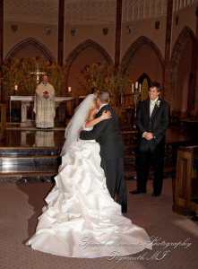 Christopher & Lisa at St. Ambrose Catholic Grosse Pointe Farms MI wedding photography