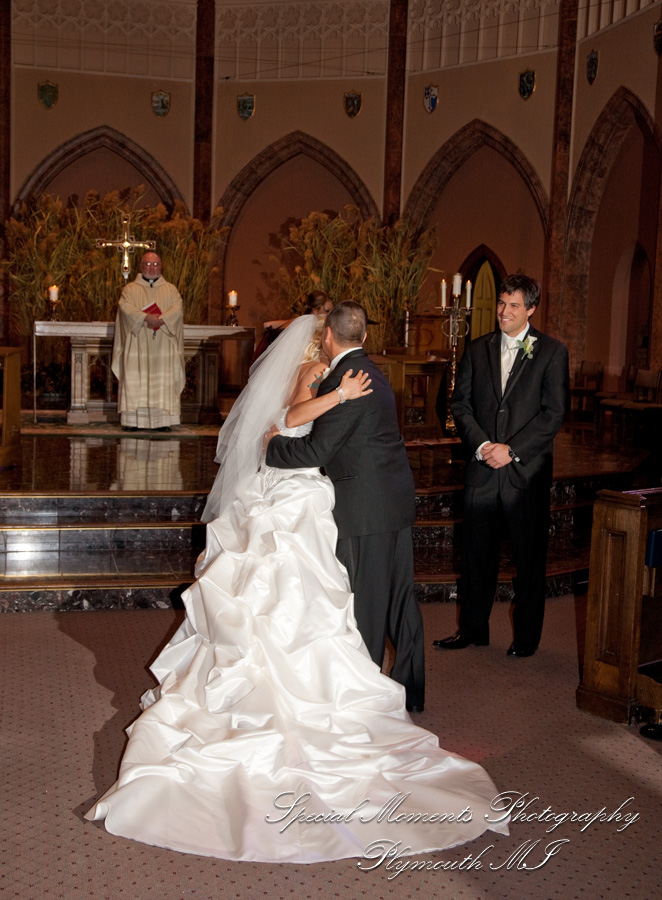 Christopher & Lisa at St. Ambrose Catholic Grosse Pointe Farms MI wedding photography