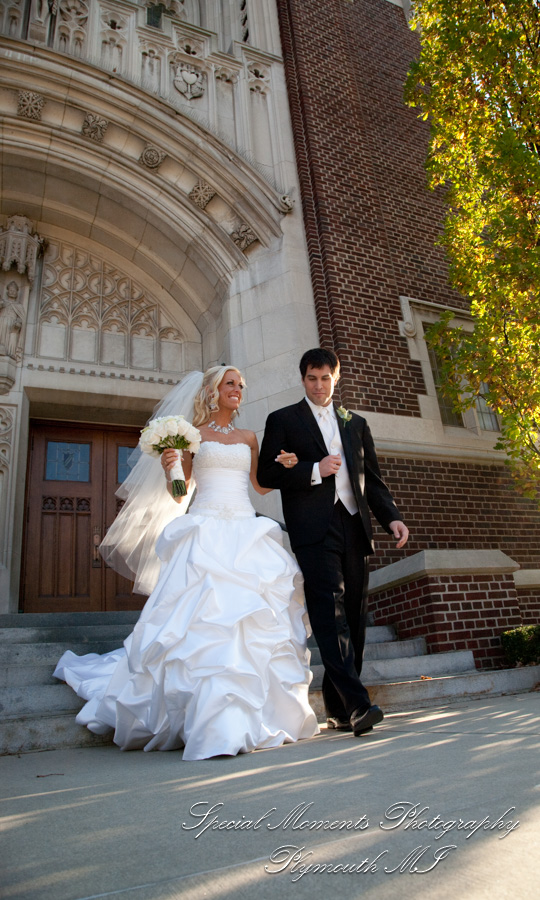 Christopher & Lisa at St. Ambrose Catholic Grosse Pointe Farms MI wedding photography