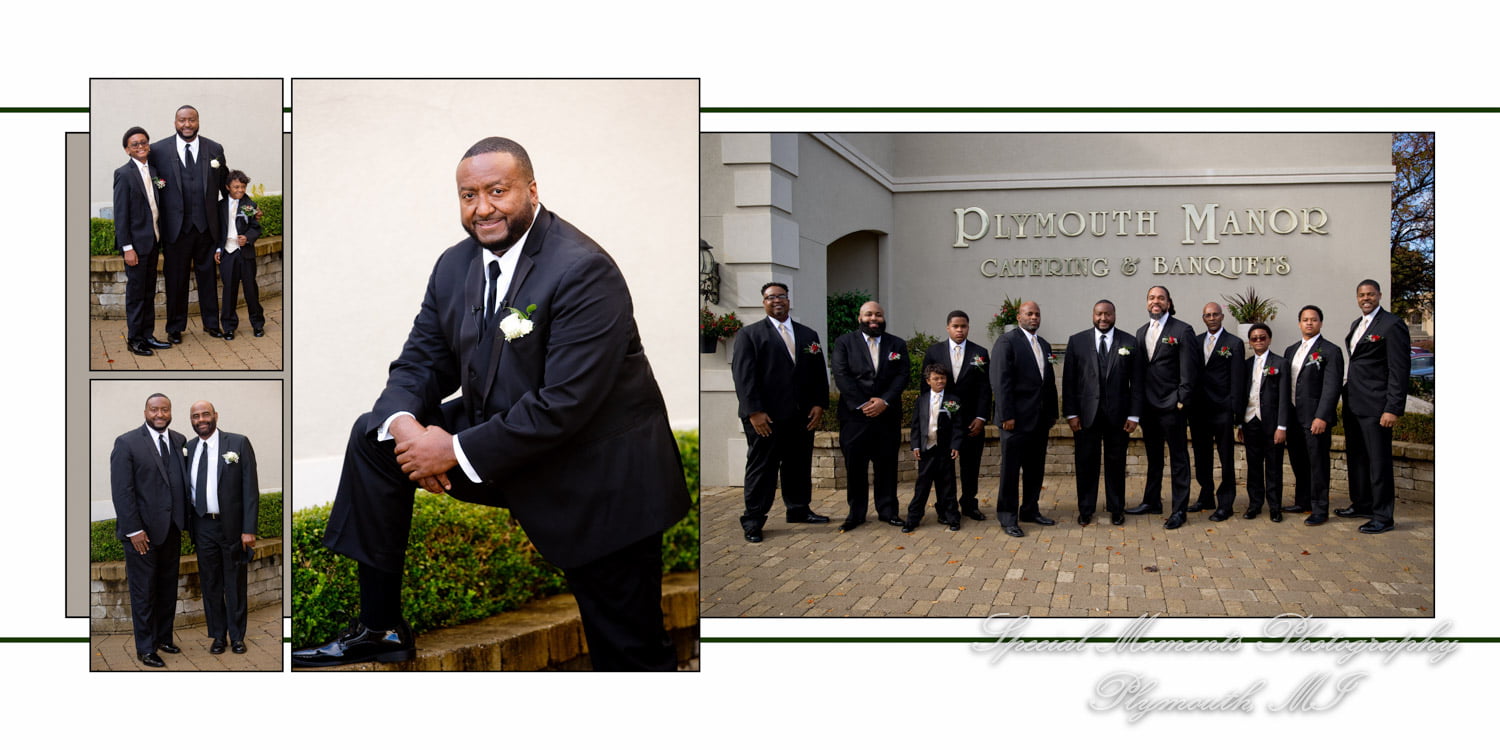 Plymouth Manor Plymouth MI wedding album photograph