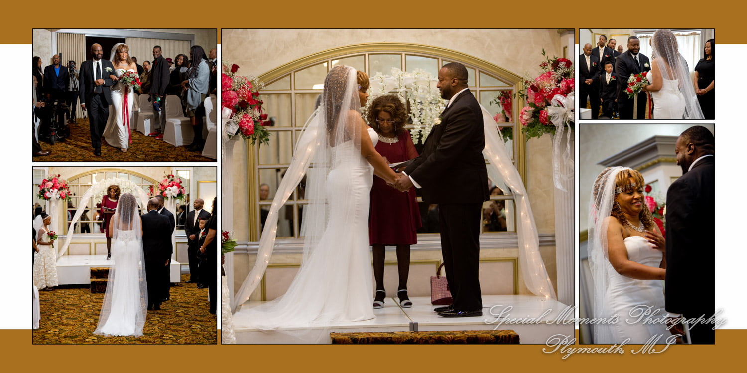 Plymouth Manor Plymouth MI wedding album photograph