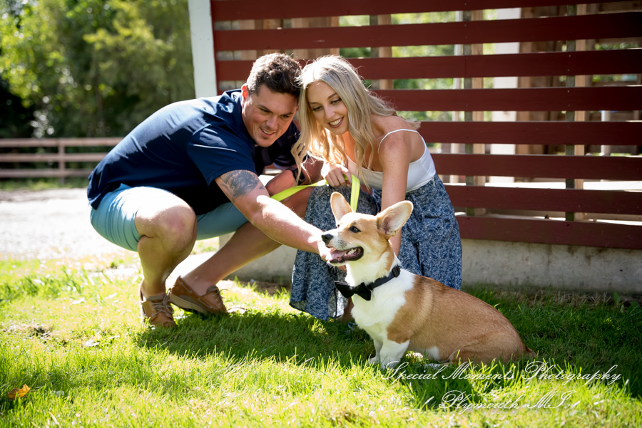 Lindsey & Mike at Kensington Park Milford MI engagement photography