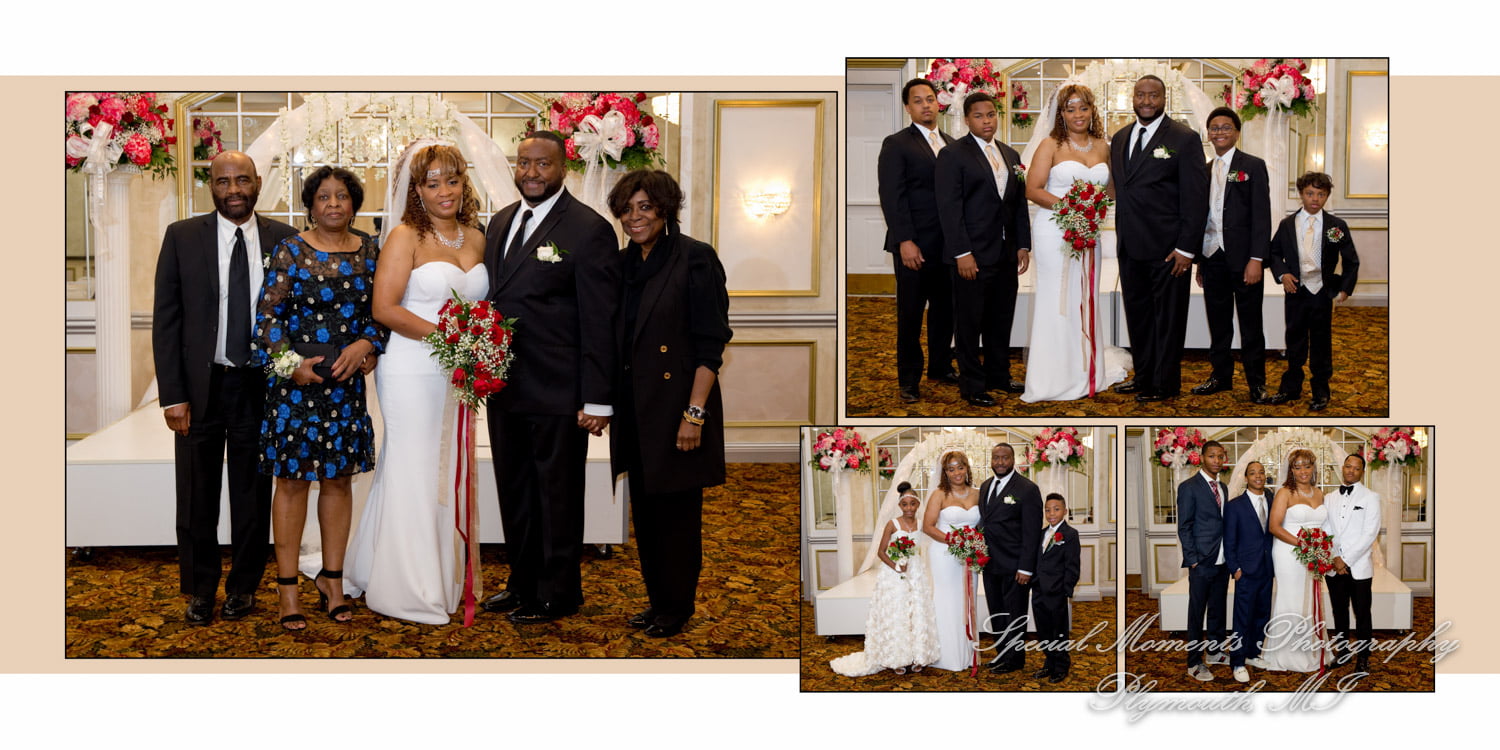 Plymouth Manor Plymouth MI wedding album photograph