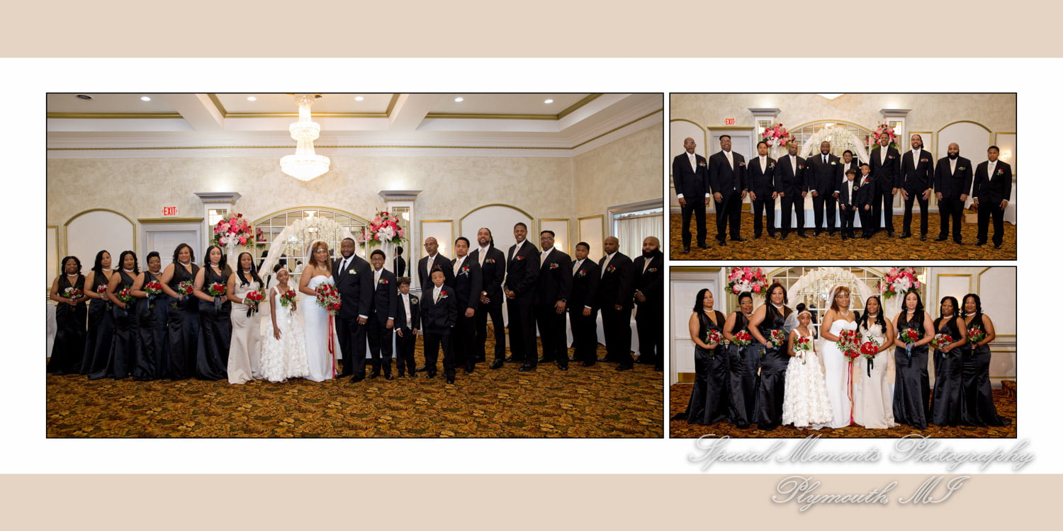 Plymouth Manor Plymouth MI wedding album photograph
