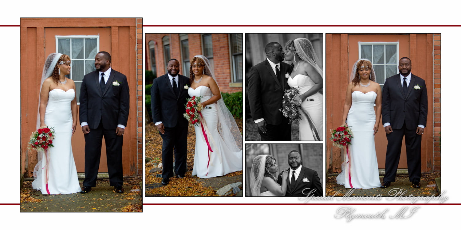 Plymouth Manor Plymouth MI wedding album photograph