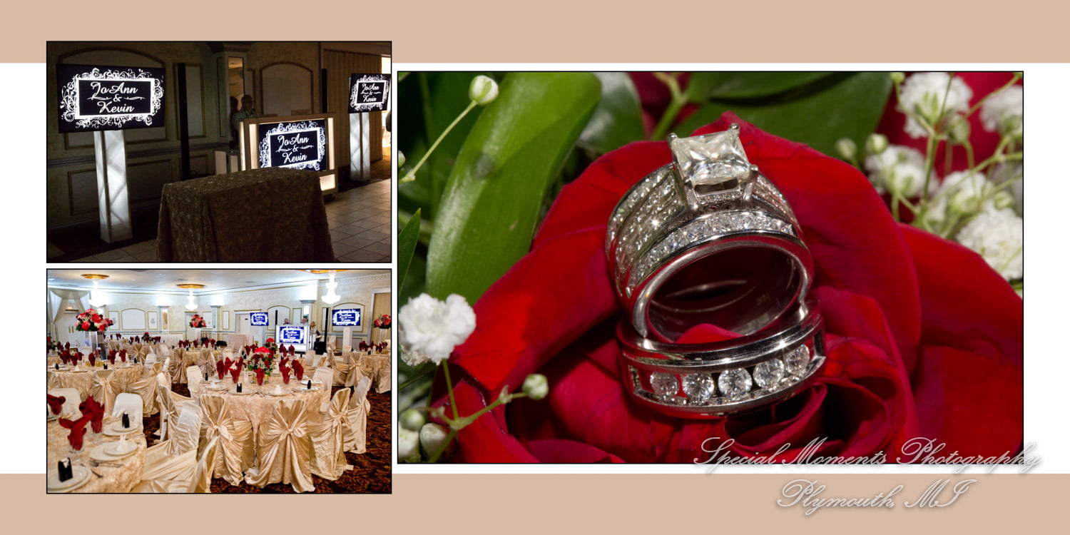 Plymouth Manor Plymouth MI wedding album photograph