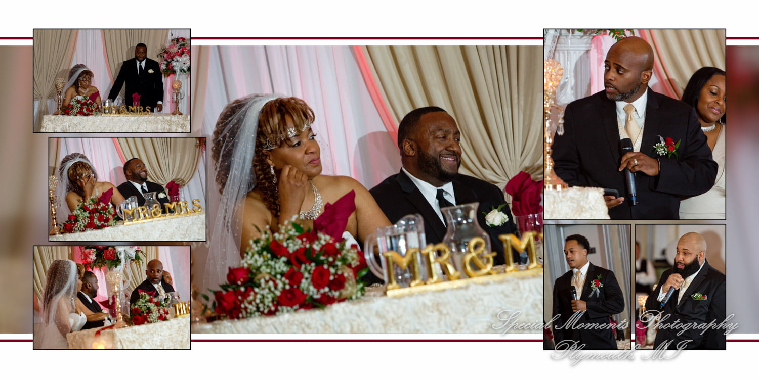 Plymouth Manor Plymouth MI wedding album photograph