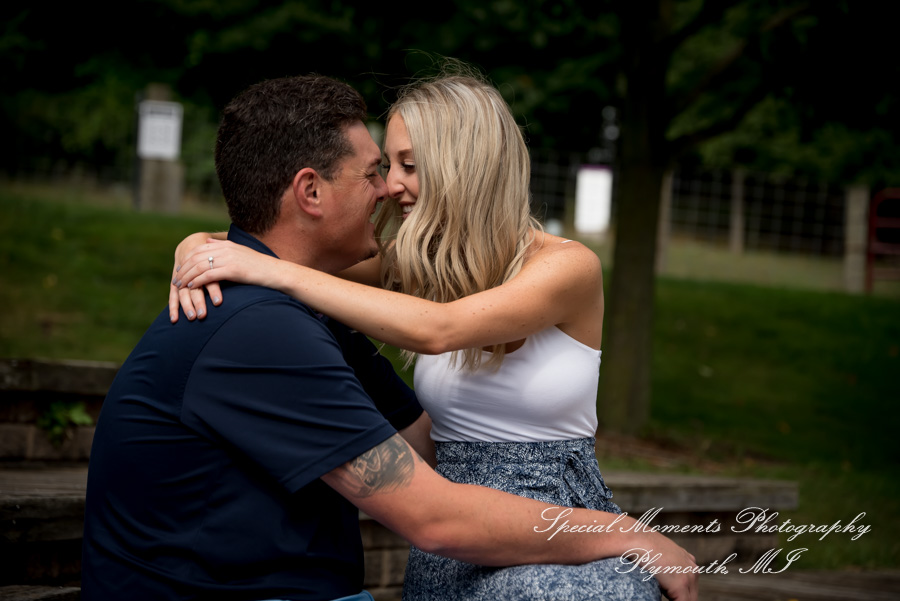 Lindsey & Mike at Kensington Park Milford MI engagement photography