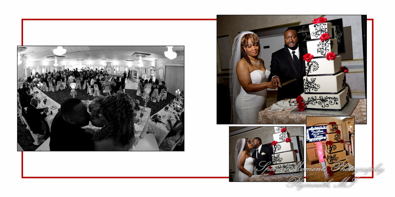 Plymouth Manor Plymouth MI wedding album photograph