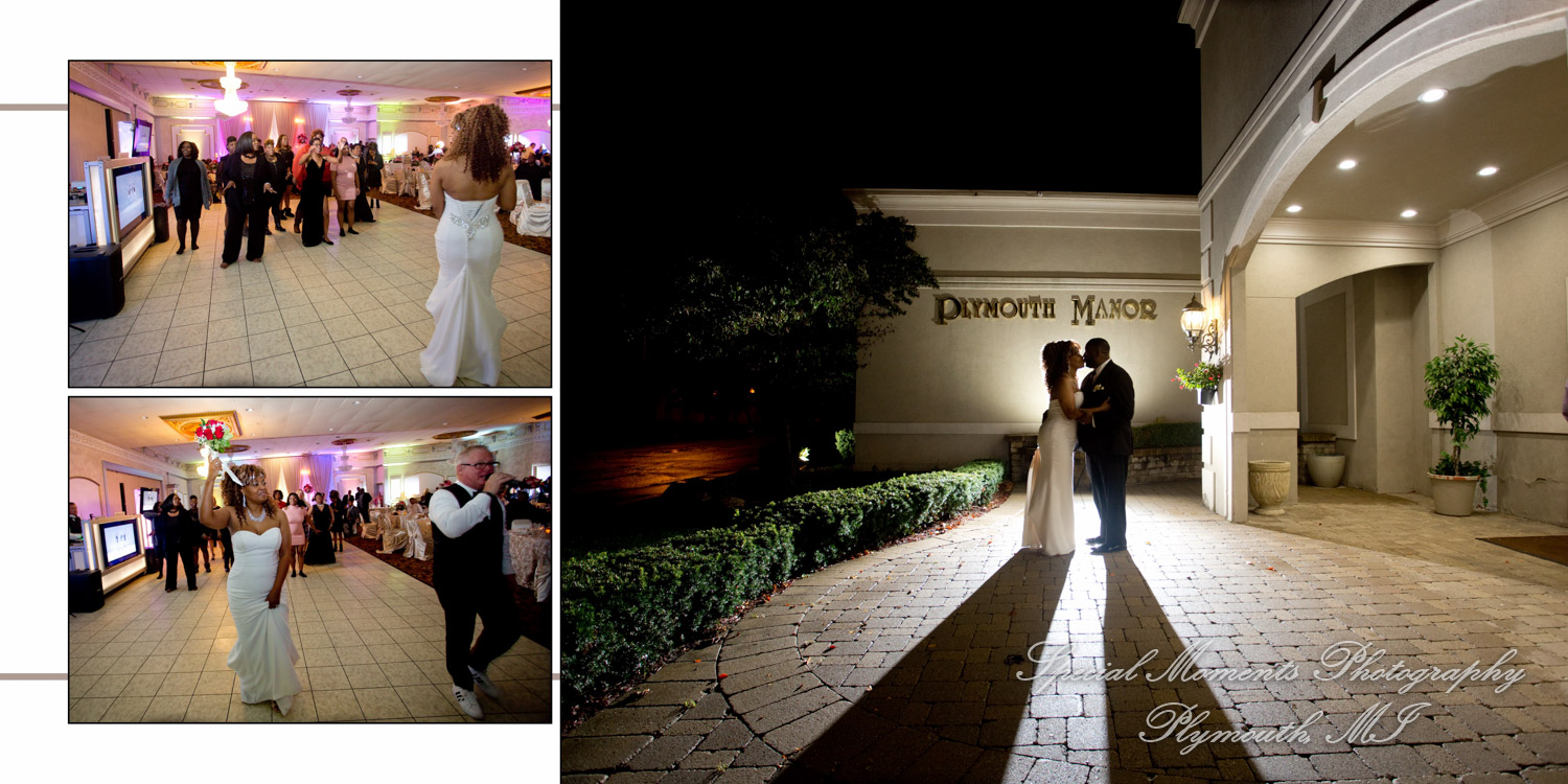 Plymouth Manor Plymouth MI wedding album photograph