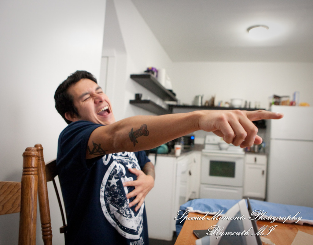 Rebecka & Clinton at a Bed & Breakfast Detroit MI wedding photograph