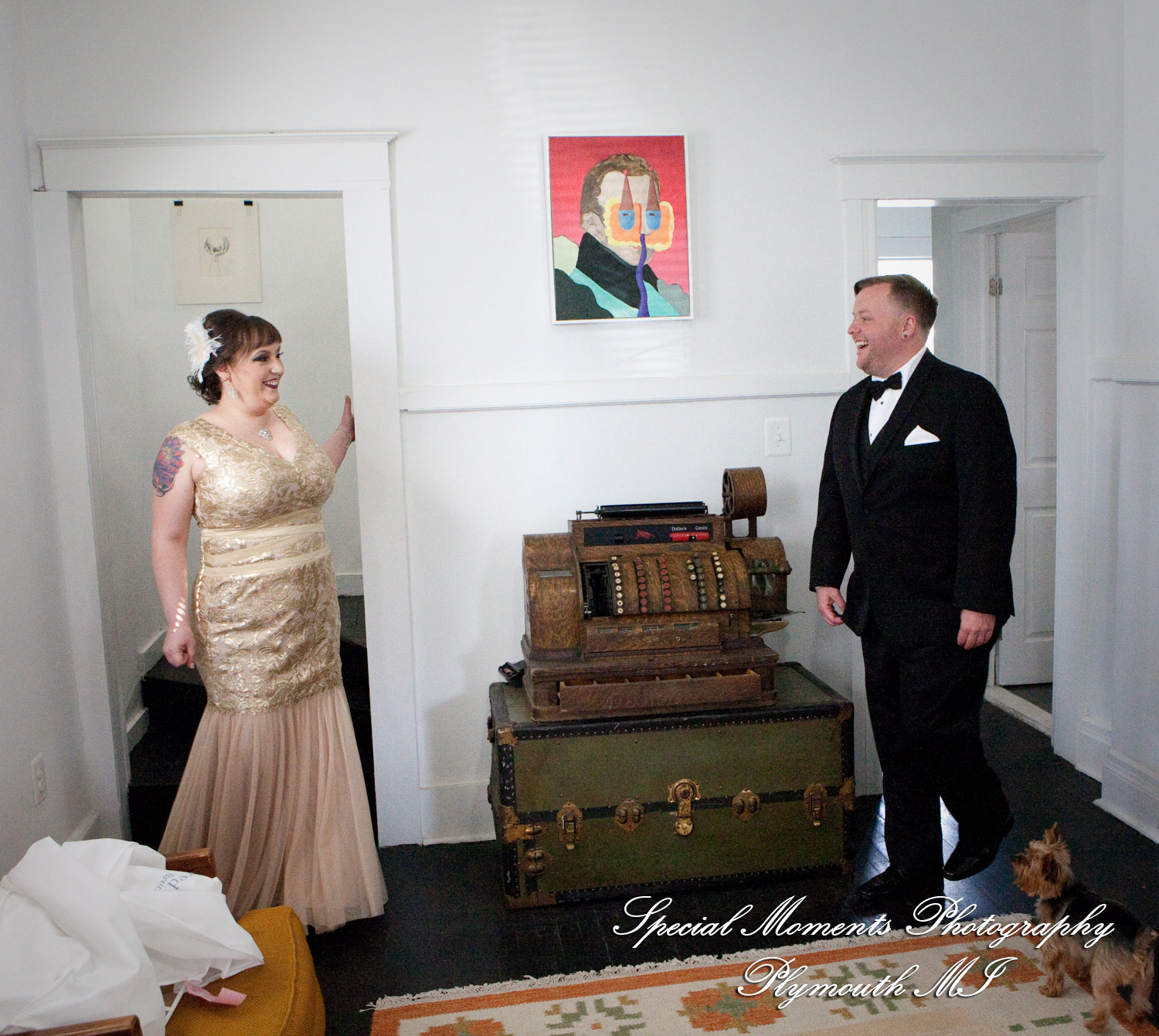 Rebecka & Clinton at a Bed & Breakfast Detroit MI wedding photograph